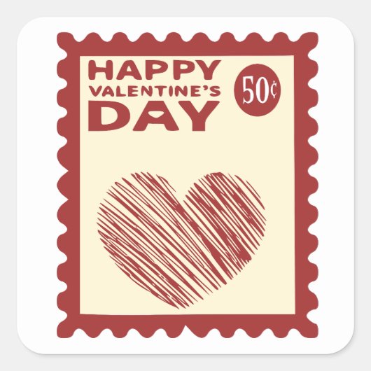 Stempel Vierkante Sticker (Voorkant)