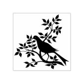 stempel Vogel op een tak (Afrduk)