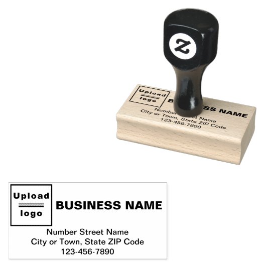 Stempel voor bedrijfsmerk Rechthoek voor vorm (Gestempeld)