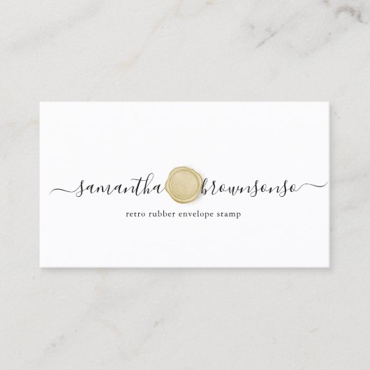Stempel voor rubberen omhulling Retro Visitekaartje (Voorkant)