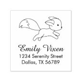 Stempel voor zelfinkend vossenadres (Design)