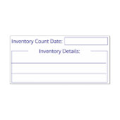 Stempel voorraadtelling (Design)