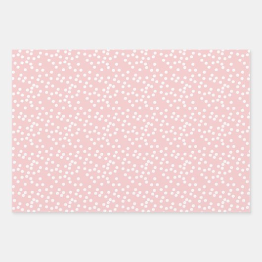 Stempeldevebloemen, pokadots en stripes inpakpapier vel (Voorkant 3)