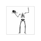 Stempelloze skelet silhouette 	rubberstempel (Afrduk)