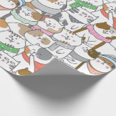 Stempelpapier voor kattenbakken cadeaupapier (Hoek)