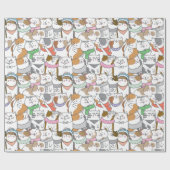 Stempelpapier voor kattenbakken cadeaupapier (Vlak)