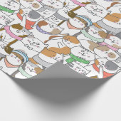 Stempelpapier voor kattenbakken cadeaupapier (Hoek)