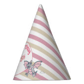 Stempelroze strepen en dragodinosaurussen feesthoedjes (Rechts)