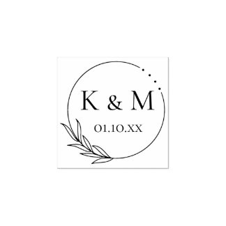 Stempels Botanische bloem, Mariage, Initiaal