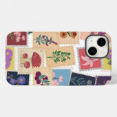  stempels Collectie, retro thema Case-Mate iPhone Case (Achterkant (horizontaal))
