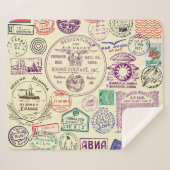  stempels, decoratieve documentenset. sherpa deken (Voorkant (horizontaal))