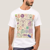  stempels, decoratieve documentenset. t-shirt (Voorkant)