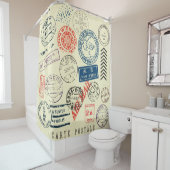 stempels: Tijdloos Decor Collectie Douchegordijn (In situ)