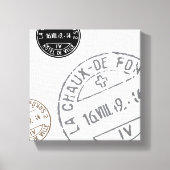  stempels...uitgerekt doek canvas afdruk (Voorkant)