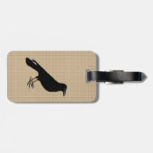 Stempelstijl Raven Bagagelabel (Achterkant horizontaal)