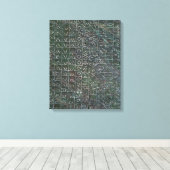 Stemplaquette met een vinetisch opschrift canvas afdruk (Insitu (Houten vloer))