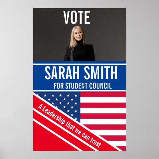 stemrecht poster klas president studentenraad (Voorkant)