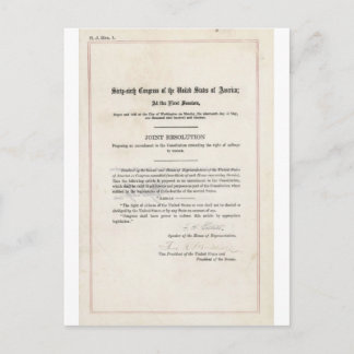 Stemrecht van de vrouw- 19e wijziging briefkaart