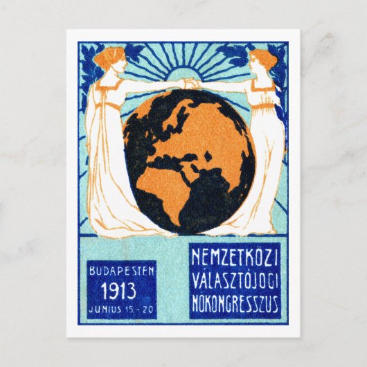 Stemrecht vrouwen 1913 briefkaart (Voorkant)