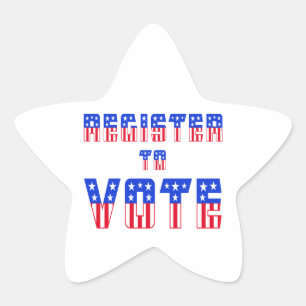 Stemregister voor sterren en strips ster sticker