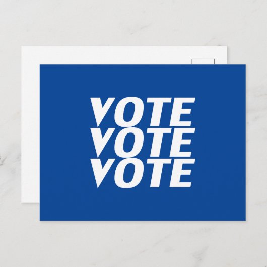 "Stemstemming" blauw wit Briefkaart (Voorkant / Achterkant)