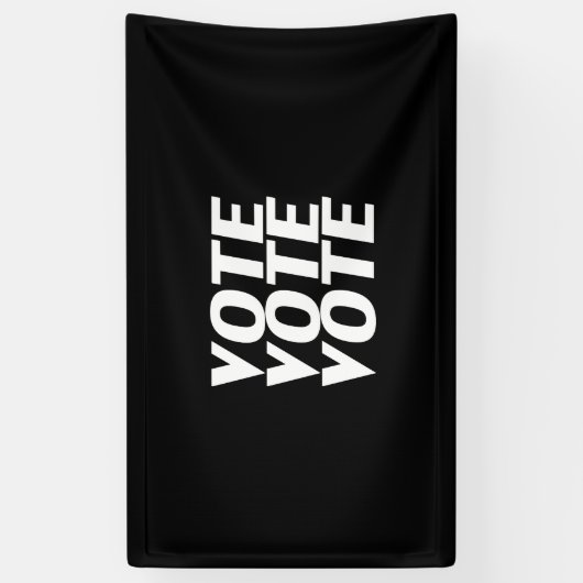 "Stemstemming zwart wit" Spandoek (Verticaal)