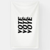 "Stemstemming zwarte letters, witte achtergrond" Spandoek (Verticaal)