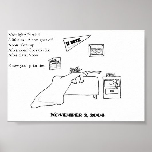 Stemster voor studenten poster (Voorkant)