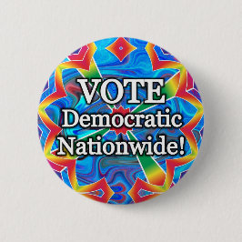 Stemt Democratisch Landelijk! Ronde Button 5,7 Cm