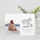 stemt in met de afstuderen aankondiging van het af (Staand voorkant)