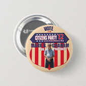 Stemteken B. Graham President 2012 Ronde Button 5,7 Cm (Voorkant /achterkant)