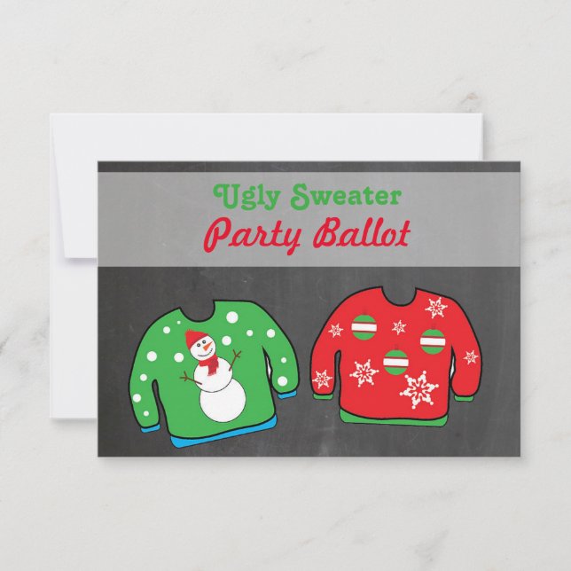 Stemuitslag Ugly Sweater Party Contest (Voorkant)