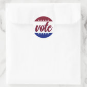 Stemverkiezingen Retro Ronde Sticker (Tas)