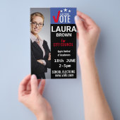 Stemverkiezingscampagne sjabloon flyer (Hand)