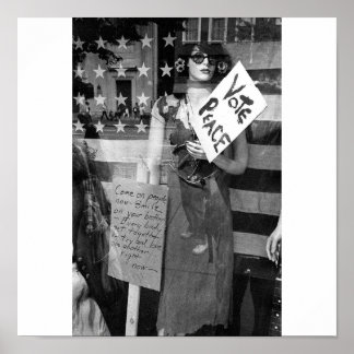Stemvrede, zwart-wit afdrukken poster