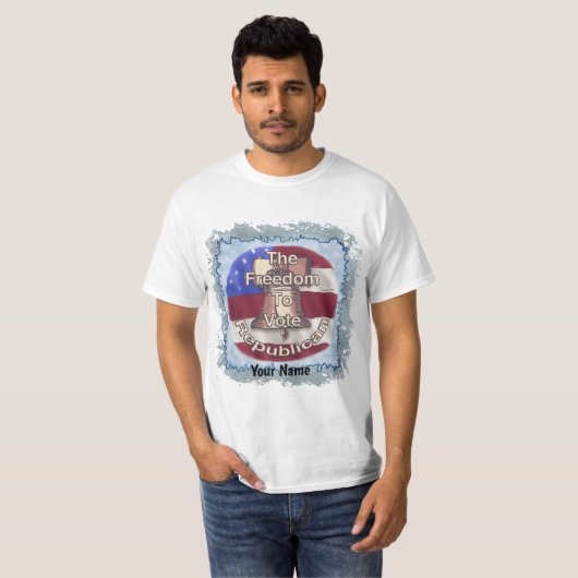 Stemvrijheid voor republikeins t-shirt (Voorkant volledig)