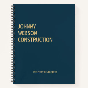 Stenced Gold print blauw Notitieboek