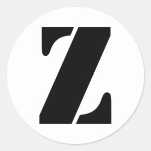Stencil Alfabet door Janz Letter Z White Ronde Sticker
