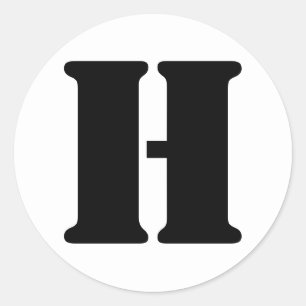 Stencil Alfabet van Janz Letter H White Ronde Sticker