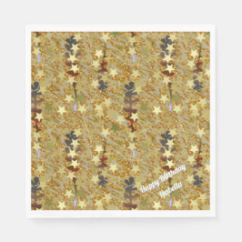 Stencil Art Abstract Sparkle Glitzy Birthday Party Servet