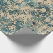 Stencil bloemen, bijen en schrijven op tan cadeaupapier (Hoek)