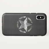 Stencil  decentraal koolstofvezel Case-Mate iPhone case (Achterkant (horizontaal))