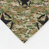 Stencil  Decimaal op camouflage kleur Fleece Deken (Hoek)