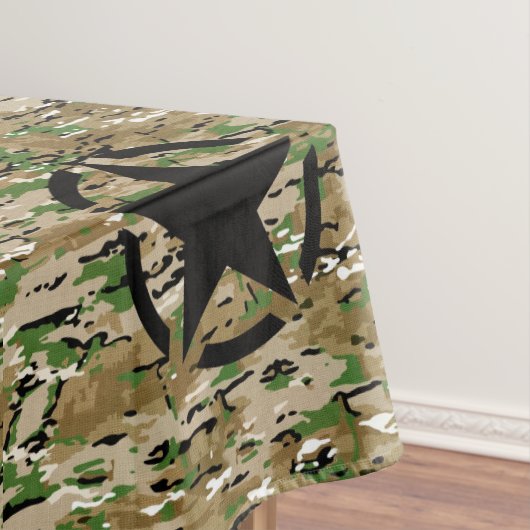 Stencil  Decimaal op camouflage kleur Tafelkleed (Voorbeeld)