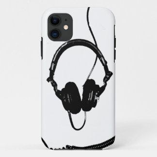 Stencil DJ-hoofdtelefoon iPhone 11 Hoesje