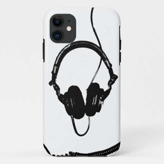 Stencil DJ-hoofdtelefoon Case-Mate iPhone Case (Achterkant)