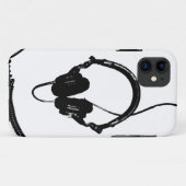 Stencil DJ-hoofdtelefoon Case-Mate iPhone Case (Achterkant (horizontaal))