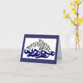 stencil dolphin note card kaart (Gele Bloem)
