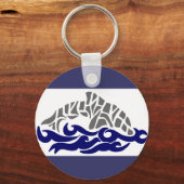 stencil dolphin - sleutelketen sleutelhanger (Voorkant)