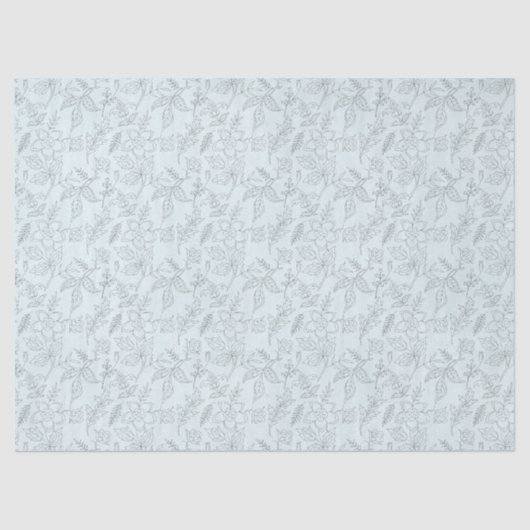 Stencil Flowers op lichtgroene ontkoppeling Tissuepapier (Voorkant)